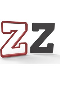 Resim Büyük Z Harfi 11 Cm Kurabiye Kalıbı 