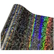 Resim Parlak Dövme Karbon Fiber Vinil Sargılama Hava Kabarcığı Olmayan Araba Çıkartma Su Geçirmez Laser Silver 50x152 Cm 1 Piece Set 