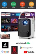 Resim TECHNOMEN Ultra HD Projeksiyon Sinema Smart Tv Android Sistemli Taşınabilir Netflix Youtube 5G Destekli 