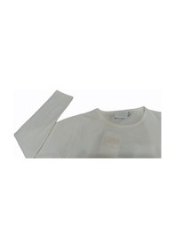 Resim Özdemirli Bebe Basic Düz Bisiklet Yaka Uzun Kollu Likralı Badi Sweat T-shirt Krem 