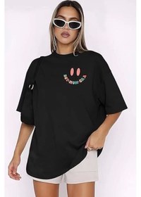 Resim Ge Ticaret Bisiklet Yaka Kısa Kol Baskılı T-shirt - Siyah SIYAH 