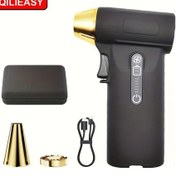 Resim Wangxi Siyah 1 Taşınabilir Turbo Üfleyici 130000rpm Fırçasız Motor Usb Şarj Edilebilir Toz Yaprak Barbekü Kömürü Klavye Elektronik Araba Temizliği 