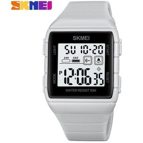 Resim Folinda Skmeı 1960 Erkek Spor Saati - Çift Zaman, Geri Sayım, Kronometre Ve 50m Su Geçirmez Gri Kol Saati Beyaz 