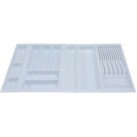 Resim Mutfak, Modüler Bıçaklıklı Kaşıklık Seti, Beyaz, 84 x 48 cm (Enden-Boydan 3,5 cm Kesilebilir) 