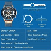 Resim Besthome1 Erkekler İçin Curren M8329 Deri Saat, Altın-siyah, Günlük Spor Model Çok Renkli 