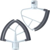 Resim Blueleskyy Stand Mikser Aksesuarı Için Esnek Kenarlı Çırpıcı Seti Kitchenaid Için 4,5-5 Qt Kase Kaldırmalı Stand Mikser Ataşmanı Için Mikser Çırpıcı (Yurt Dışından) 