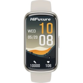 Resim HiFuture EVO2 Bluetooth 5.2 1.47” Ekran 1 ATM Su Geçirmez iOS&Android Uyumlu 24+ Spor Modu Nabız Spor Kan Oksijen Takibi Akıllı Bileklik Açık Krem 