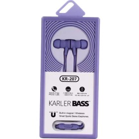 Resim Allzey Karler Bass KR-207 Mıknatıslı Kablolu Kulaklık - Mor 