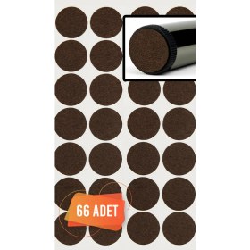 Resim Kacar Home Yapışkanlı Mobilya Masa Sandalye Parke Zemin Ayak Koruyucu Kaydırmaz Keçesi 24 mm (66'lı Paket) 