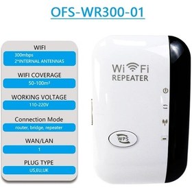 Resim Optfocus 2.4g 5g Wifi Tekrarlayıcı 2 Lan 300 1200 Mbps Yönlendirici Repetidor 4 Ofs-wr300-01 Ab Fişi 