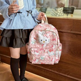 Resim Sevimli Kedi Sırt Çantası İçin - Sevimli Pembe Çiçek Desenli, Yumuşak Dolgulu Omuz Askıları, Oxford Kumaş, Ayarlanabilir Askılar, Fermuar Kapanışı, Okul, Seyahat ve Günlük Kullanım İçin İdeal, Okul Sırt Çantası|Karikatür Desenli Sırt Çantası|Yumuşak Dolgulu Sırt Çantası 