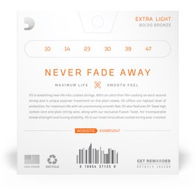 Resim Daddario XSABR1047 Akustik Gitar Tel Seti | 10-47 - XS 80/20 Bronze 