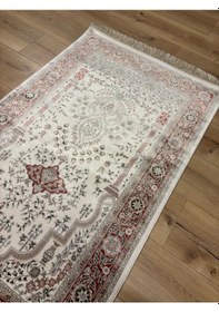 Resim Tuğra İpek Seccade Halı %100 Bambu Doğal İplik 80x125 Cm 