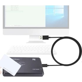 Resim Zsykd Ic / Id Kartı (Siyah) Için 5W USB Arayüzü Endüktif Kartı Okuyucu (Yurt Dışından) 