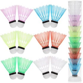 Resim Yuntech01 Renkli Nylon Badminton Topu 12'li Paket - Dayanıklı Ve Hafif Spor Malzemesi 