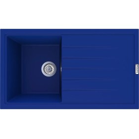 Resim POLEX Cristalüx Granit Evye P-03 Mavi Tezgah Altı Ve Tezgah Üstü Mutfak Evyesi 85x49,5cm 