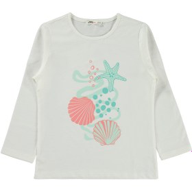 Resim Civil Girls Deniz Kabuğu Desenli 6-9 Yaş Pijama Takımı - Kırık Beyaz - Kırık Beyaz / 9-10 Yaş 