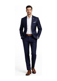 Resim Suitmen Erkek Silim Fit Yelekli Çift Yırtmaçlı Takım Elbise Bgl-st05327 Lacivert 