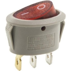 Resim Rs601 Oval Işıklı On/Off Anahtar 3 Pin 