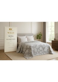 Resim Walls 6 Parça Battaniye Seti Mona Grey Gri 