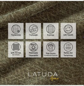 Resim Jakarlı Şönil Koltuk Örtüsü Çekyat Örtüsü Koltuk Şalı 110x175 2 Ad. Kaymaz Kapuçino Kapuçino 