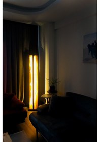 Resim Ahşap Led Aydınlatma Lambader 150cm Çok Renkli 