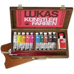 Resim Lukas Berlin Suyla Karışabilen Yağlı Boya Seti Ahşap Kutulu 