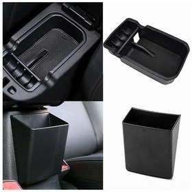 Resim Jeehugo Jeep Compass 2017-2020 İç Ve Dış Çekmeceli Siyah Merkezi Konsol Organizer Kutusu - Araç İçini Düzenle, Eşyaları Kolay Bul 
