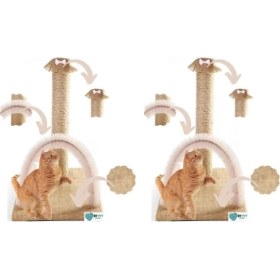 Resim Bypet Kedi Kaşıma ve Tırmalama Tahtası (Pembe) (2 Paketi) 