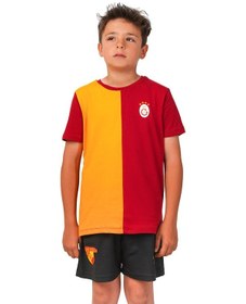 Resim Galatasaray 5 Yıldız Parçalı Çocuk Forma T-shırt Sarı - Kırmızı 