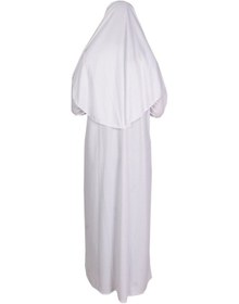 Resim Zehranaz Namaz Elbisesi Beyaz Fermuarlı Namaz Elbisesi Beyaz 