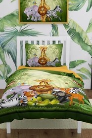 Resim MONOHOME Zoo 3D Pamuk Saten Çocuk Nevresim Takımı 160x220, monohome1863 