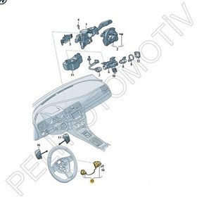 Resim Golf 2013-2020 Direksiyon Tuş Takımı 5g0959442h Icx 