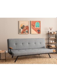 Resim Pafu Zven Üçlü Yataklı Koltuk - Keten Açık Gri Açık Gri 