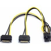 Resim 4327 2x Sata To 8 Pin (6+2 ) Pci-E Express Güç Molex Power Kablosu Çevirici Dönüştürücü 