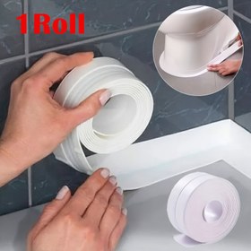 Resim 1 Rulo (5m/16.4ft) Süper Yapışkan Su Geçirmez Kendinden Yapışkanlı Conta Bandı - Ağır Hizmet, Alet Gerektirmeyen, Banyo, Mutfak, Tuvalet, Lavabo, Duş, Küvet için - Sızdırmaz, Küf Önleyici, Toz Geçirmez - DIY ve Ev İyileştirme İçin Uygun, Temiz Kenar, Uzun Ömürlü Conta, Cihaz Yöneticileri 