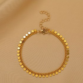 Resim Kadınlar için Vintage İlhamlı Altın Külçe Zincir Bileklik - Parlak Aksesuarlarla Şık Yuvarlak Tasarım, Günlük Giyim İçin Mükemmel, Günlük Aksesuar | Vintage İlhamlı Stil | Dayanıklı Metal Zincir, Altın Tonlu Bileklik 