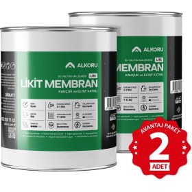 Resim Alkoru 2 Adet 5 kg Lite Likit Membran Kauçuk ve Elyaf Katkılı Sıvı Su Yalıtım Malzemesi Avantaj Paket 