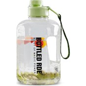 Resim Spor Su Sürahisi Taşınabilir Yuvarlak Şişe 2.2 L/yarım Galon Büyük Kapasiteli Su Bardağı Açık Spor Salonu Yürüyüş İçin Yeşil 