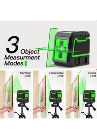 Resim Xindoker Taşınabilir Yeşil Lazerli İnce Çizgi Otomatik Hizalama Seviye Aleti, 2 Çizgili, Pil Dahil Değil 