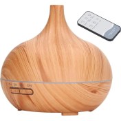 Resim Mini Boy 15CM Buhar Makinesi 550ML Uzaktan Kumandalı Ahşap Görünümlü Hava Nemlendirici Hava Aroma Nemlendirici Yatak Odası Çocuk Odası Için Bn-01 