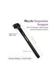 Resim Xuweiwei 28.6x350mm Yüksek Kaliteli Alüminyum Alaşım Dağ/yol/katlanır Bisiklet Süspansiyon Sele Borusu 55mm Hareket Ayarlanabilir Sertlik Anodize Kumlama Yüzey Çeşitli Modeller İçin Kırmızı 