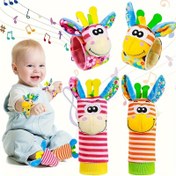 Resim 2/4 Adet Bebek Bilek Çıngırak Çorap Oyuncakları, Yeni Doğan Bebek Çorap Oyuncakları Ayak Bulucu ve Bilek Çıngırak Seti, Yumuşak Duyusal Oyuncaklar için Yeni Doğan Çocuklar Halloween 