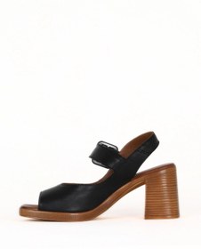 Resim Bueno Shoes Siyah Deri Kadın Topuklu Sandalet 01we3701 