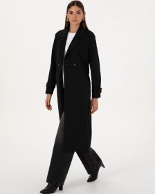 Resim Pierre Cardin Kadın Siyah Trençkot 50314043-vr046 Siyah 