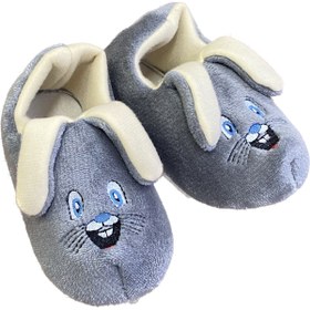 Resim AkınalBella çocuk tavşanlı peluş kaydırmaz taban ev ayakkabısı panduf 