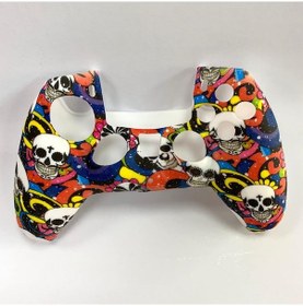 Resim Ps5 Dualsense Silikon Kılıf Desenli Skull Colored 