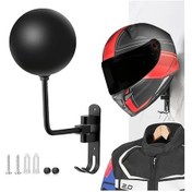 Resim Chuangyinshop Duvar Montajlı 180 Derece Döner 2 Kancalı Tekli Paket Motosiklet Kask Askısı 