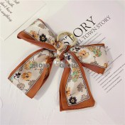 Resim Silver1 Gıoıo Yeni Ipek Eşarp Anahtarlık Kişiselleştirilmiş Inci Papyon Çanta Çekicilik Dokuma Anahtarlık (Yurt Dışından) 