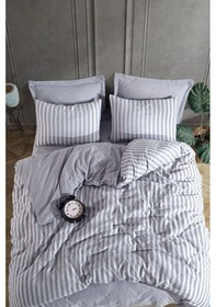 Resim Enlora Home Road Potlu Nevresim Takımı Çift Kişilik A.gri Açık Gri 